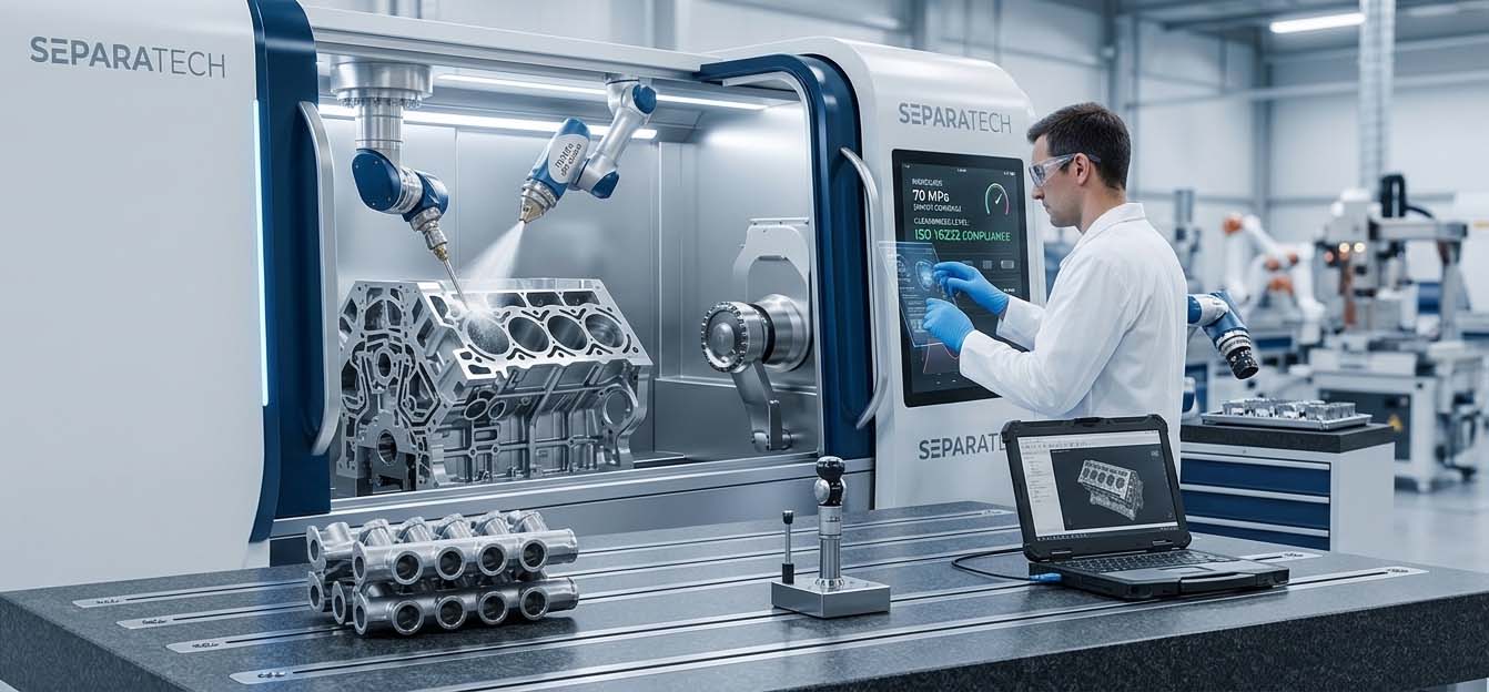 CNC high-pressure parts cleaning system